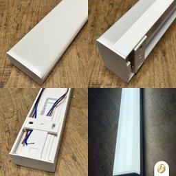 Luminária de Sobrepor Flat Led 6000k Luz Fria 18w 59cm Branco Bivolt - 4
