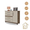 Ver imagem 6 de Comoda Prata Cor:canela Off White Mizza Decor - Armário para Quarto