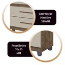 Ver imagem 5 de Comoda Prata Cor:canela Off White Mizza Decor - Armário para Quarto