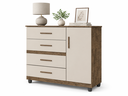 Ver imagem 3 de Comoda Prata Cor:Canela Off White Mizza Decor - Armário para Quarto