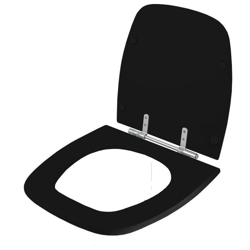 Assento Sanitário Poliéster Like Preto para Vaso Celite - 3
