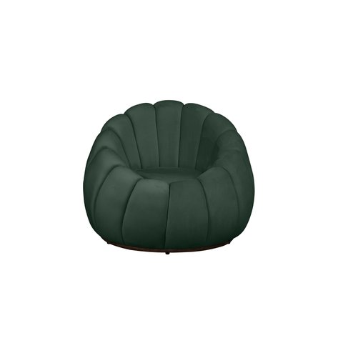 Poltrona Decorativa Concha Veludo Verde - Montanaris Decor