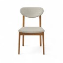 Ver imagem 3 de Cadeira Catarina Madeira Eucalipto Nobre com Assento Estofado para Sala e Cozinha - Champagne