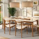 Ver imagem 2 de Cadeira Catarina Madeira Eucalipto Nobre com Assento Estofado para Sala e Cozinha - Champagne