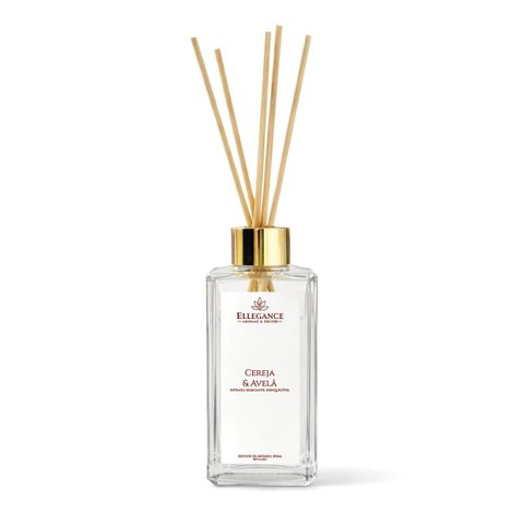 Difusor de Aromas Cereja & Avelã 250ml Aromatizador de Ambientes | Perfume para Casa Ellegance a