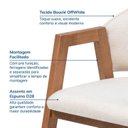 Ver imagem 5 de Kit 2 Cadeiras Madeira Maciça Estofadas em Bouclé Cala CabeCasa MadeiraOriginals Branco/Off White