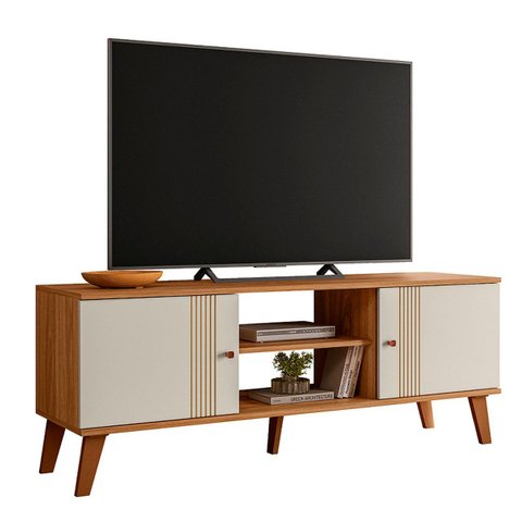 Rack 136 cm 2 Portas para TV Ate 55 Polegadas Molly Ptl:Nature Off White