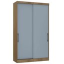Ver imagem 1 de Guarda Roupa Solteiro 135cm 2 Portas 3 Gavetas Taiga Avelã/grey L01 - Mpozenato