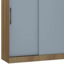 Ver imagem 4 de Guarda Roupa Solteiro 135cm 2 Portas 3 Gavetas Taiga Avelã/grey L01 - Mpozenato