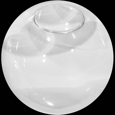 Globo de Vidro Lustre Transparente Esférico sem Colar 08x15