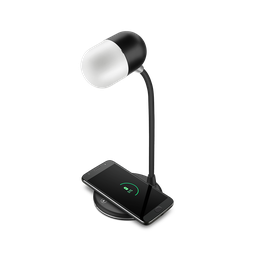 Luminária de Mesa Led Lumi Play 3 em 1 Carregador de Celular por Indução e Caixa de Som Preta - 48lu - 2