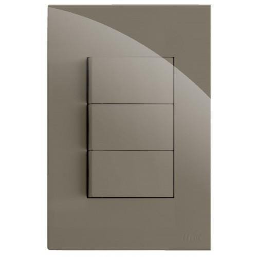 Kit Interruptor Triplo 2 Simples 1 Paralelo 4x2 Brg11066-3fe - 1