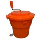 Ver imagem 6 de Secador de Saladas e Verduras Centrífuga Manual Profissional Grande Laranja 20 Litros Zahav Zap5014