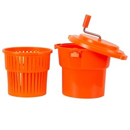 Secador de Saladas e Verduras Centrífuga Manual Profissional Grande Laranja 20 Litros Zahav Zap5014 - 5