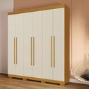 Ver imagem 1 de Guarda-Roupa Casal Paolla 6 Portas 2 Gavetas Cinamomo/Off White - ACP Móveis