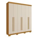 Ver imagem 2 de Guarda-Roupa Casal Paolla 6 Portas 2 Gavetas Cinamomo/Off White - ACP Móveis