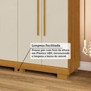 Ver imagem 5 de Guarda-Roupa Casal Paolla 6 Portas 2 Gavetas Cinamomo/Off White - ACP Móveis