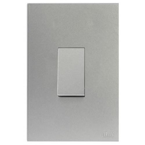 Conjunto Interruptor Paralelo Vertical 4x2 - Recta Prata Satin Fosco - Brs11934-2Pr - 1