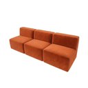 Ver imagem 3 de Sofá Modular Boucle Kit 3 Módulos 3 Meios Sofá Reto Espuma Premium Sala a Vácuo 2,31m - Terracota