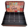 Caixa Gin Tonica - Porta Chá - Box Especiarias Organizadora - 8 Divisórias - MDF Adesivado - 29cm - 3