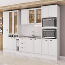 Ver imagem 1 de Armário de Cozinha Completa com Balcão Milla Living Live Carraro Branco