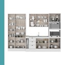 Ver imagem 6 de Armário de Cozinha Completa com Balcão Milla Living Live Carraro Branco