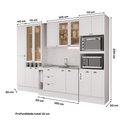 Ver imagem 5 de Armário de Cozinha Completa com Balcão Milla Living Live Carraro Branco