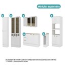 Ver imagem 4 de Armário de Cozinha Completa com Balcão Milla Living Live Carraro Branco