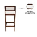 Ver mais imagens de Kit 4 Banquetas Estofada em Linho Encosto Palhinha Bruna:imbuia com Linho Cru