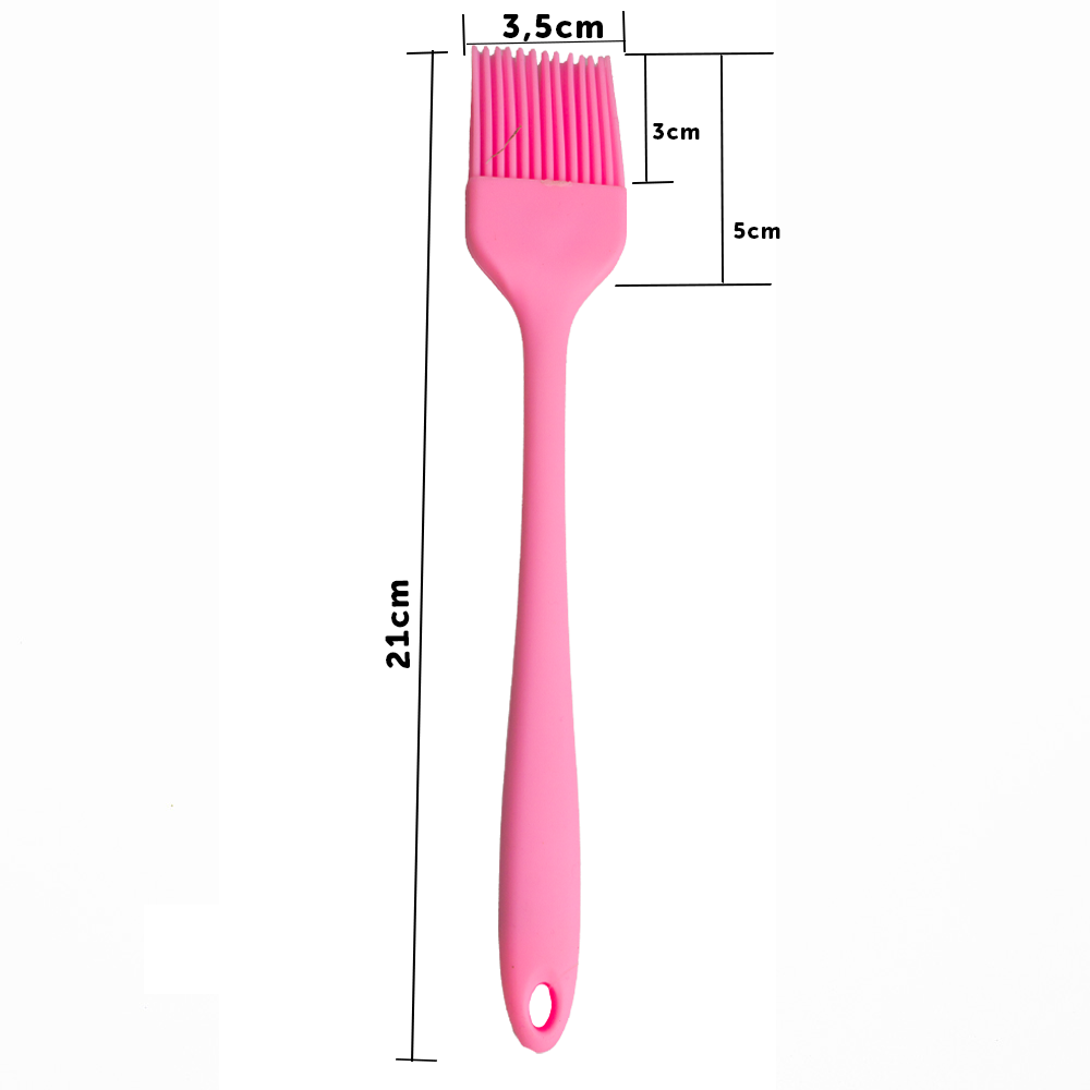 Kit 3 Pincéis Culinários Silicone 21cm Reforçado Antiaderente - 3