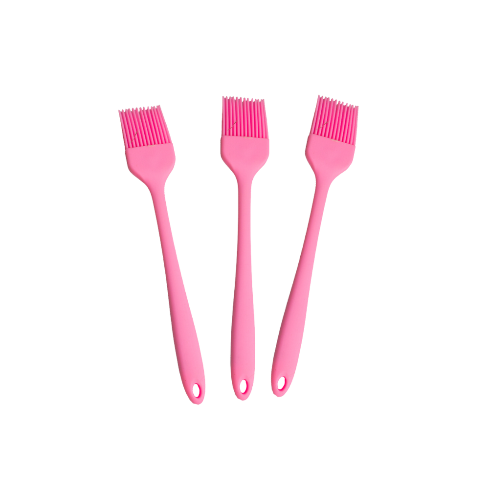 Kit 3 Pincéis Culinários Silicone 21cm Reforçado Antiaderente