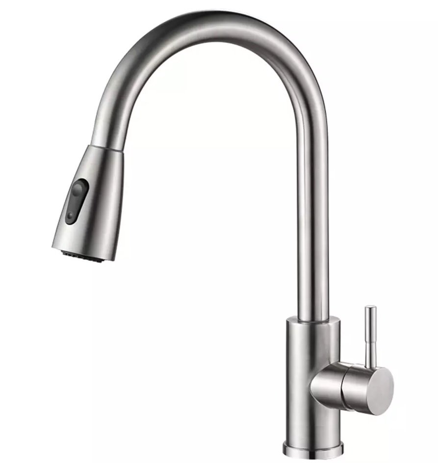 TORNEIRA COZINHA GOURMET CURVA EXTENSIVEL - AÇO ESCOVADO - MG43 - 1