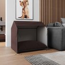 Ver imagem 1 de Casinha De Cachorro Pet Tati Raças Pequenas - Marrom - Preto