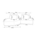 Ver imagem 6 de Sofá Modular Ilha Dakota 2 Módulos 310cm Offwhite e Cinza Linho Gran Belo