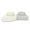 Ver imagem 1 de Sofá Modular Ilha Dakota 2 Módulos 310cm Offwhite e Cinza Linho Gran Belo