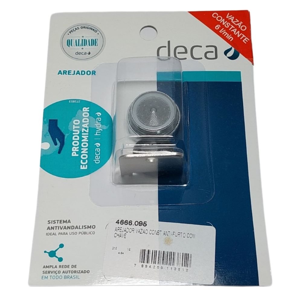 Arejador Deca Econômico 6 L/min. Anti-furto com Chave - 4666095 - 4