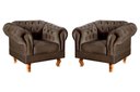 Ver imagem 1 de Conjunto 2 Poltronas Dom Pedro Cor:Veludo Marrom 260