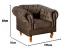 Ver imagem 3 de Conjunto 2 Poltronas Dom Pedro Cor:Veludo Marrom 260