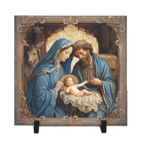 Azulejo Cristo Presépio Maria Evangélico Católico Jesus Decoração