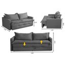 Ver imagem 3 de Sofá sem Caixa Retrátil e Reclinável 2,00m com Molas Maísa Suede Adonai Estofados