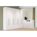 Ver imagem 1 de Guarda Roupa Master 8.4 + Cômoda Master 2.4 Branco - Santos Andirá