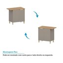 Ver imagem 3 de Balcão de Canto Reto 90cm 1 Porta com Tampo Lumina Luciane M Cinammon/cinammon