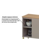 Ver imagem 4 de Balcão de Canto Reto 90cm 1 Porta com Tampo Lumina Luciane M Cinammon/cinammon