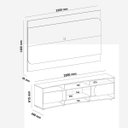 Ver mais imagens de Rack com Painel Elegance P/ Tv até 86" com 2 Portas Cedro/off White - Artely