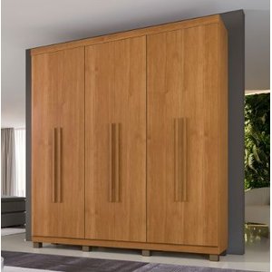Guarda Roupa Casal 06 Portas Milão Cinamomo C/ Pes
