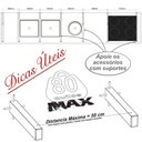 Ver imagem 2 de 4 Suportes Pia Chumbar Bancada Mesa 60 Cm - Preto