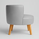 Ver imagem 3 de Kit 2 Poltronas para Sala Compacta Tecido Corano Luxo Estrutura Reforçada Pés em Madeira Natural