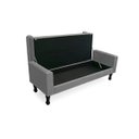 Ver imagem 3 de Recamier Bau Felix Casal 1,40 Suede Cinza