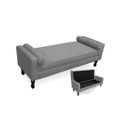 Ver imagem 1 de Recamier Bau Felix Casal 1,40 Suede Cinza