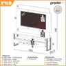 Kit 01 Rack 01 Painel Tv 65" 60" 100% Mdf Dalla Costa - 4